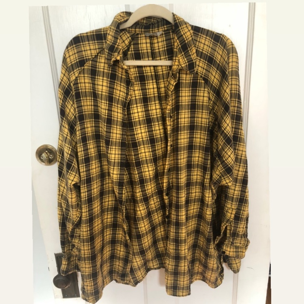 ASOS Yellow and Black flannel shirt size 10